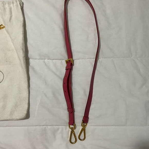 Authentic Prada Tessuto + Saffian Crossbody in Peonia - Picture 12 of 14